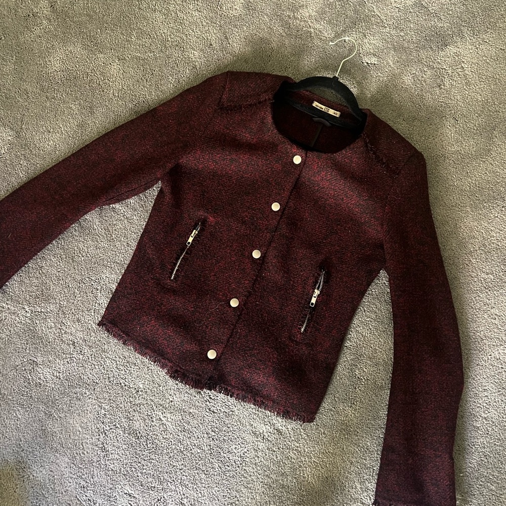 Etic Tweed Jacket Red and Black size M